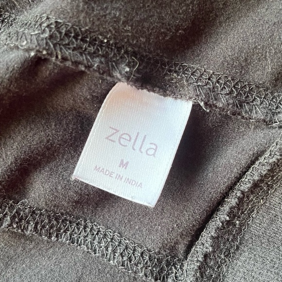 Zella Women's Fitted Full Zip Pockets Thumbholes Drawstring Ribbed Hoodie Size M - Picture 7 of 8